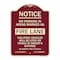 Signmission No Parking in Areas Marked as Fire Lane CVC Section 22500.1 & 22658 Alum, 24" x 18", BU-1824-23724 A-DES-BU-1824-23724 - alternate 1